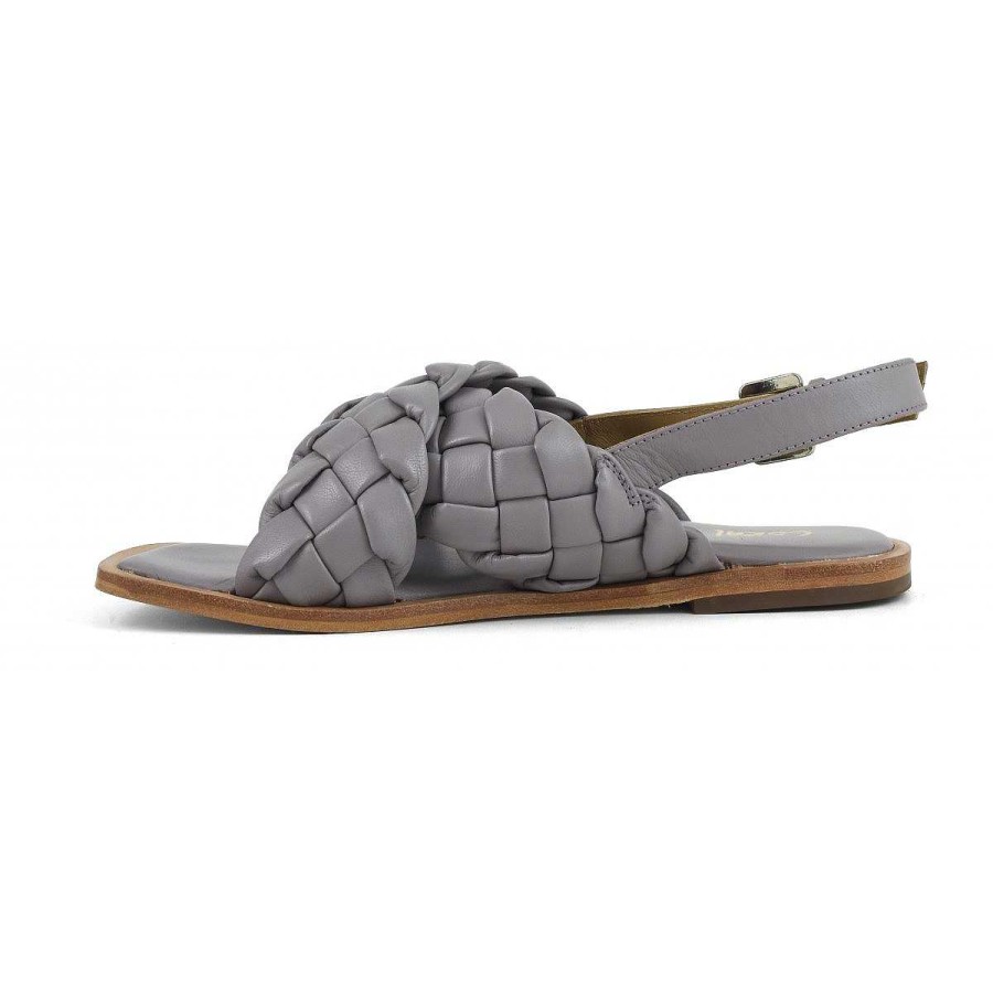 Outlet Coral Blue | Woven Leather Sandal