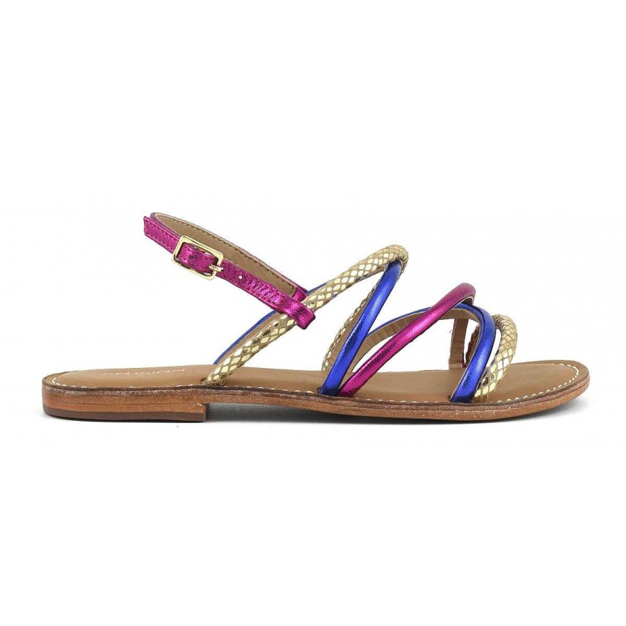 Outlet Coral Blue | Multicolor Strappy Sandal